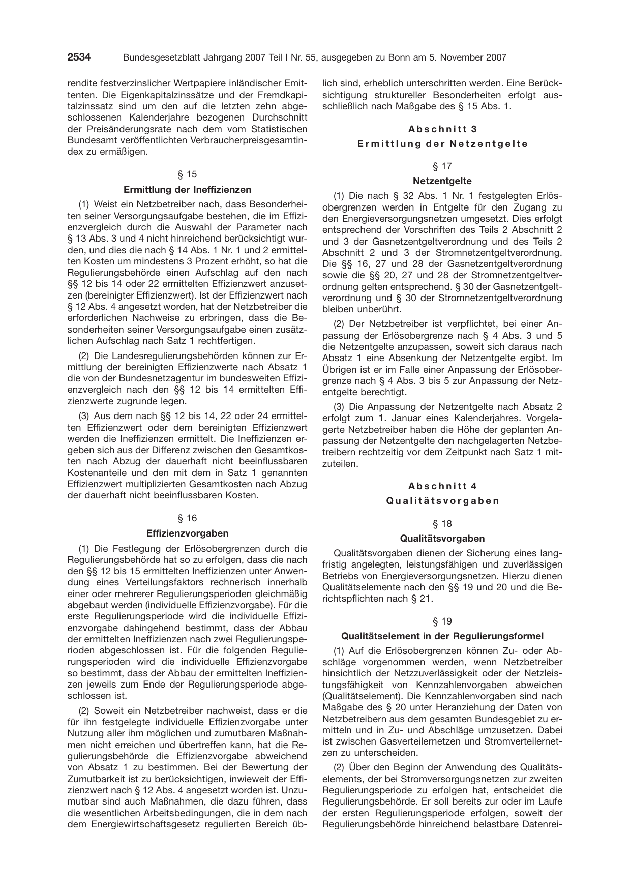 BGBl. 2007, Seite 2534 — Originalseite als Abbildung