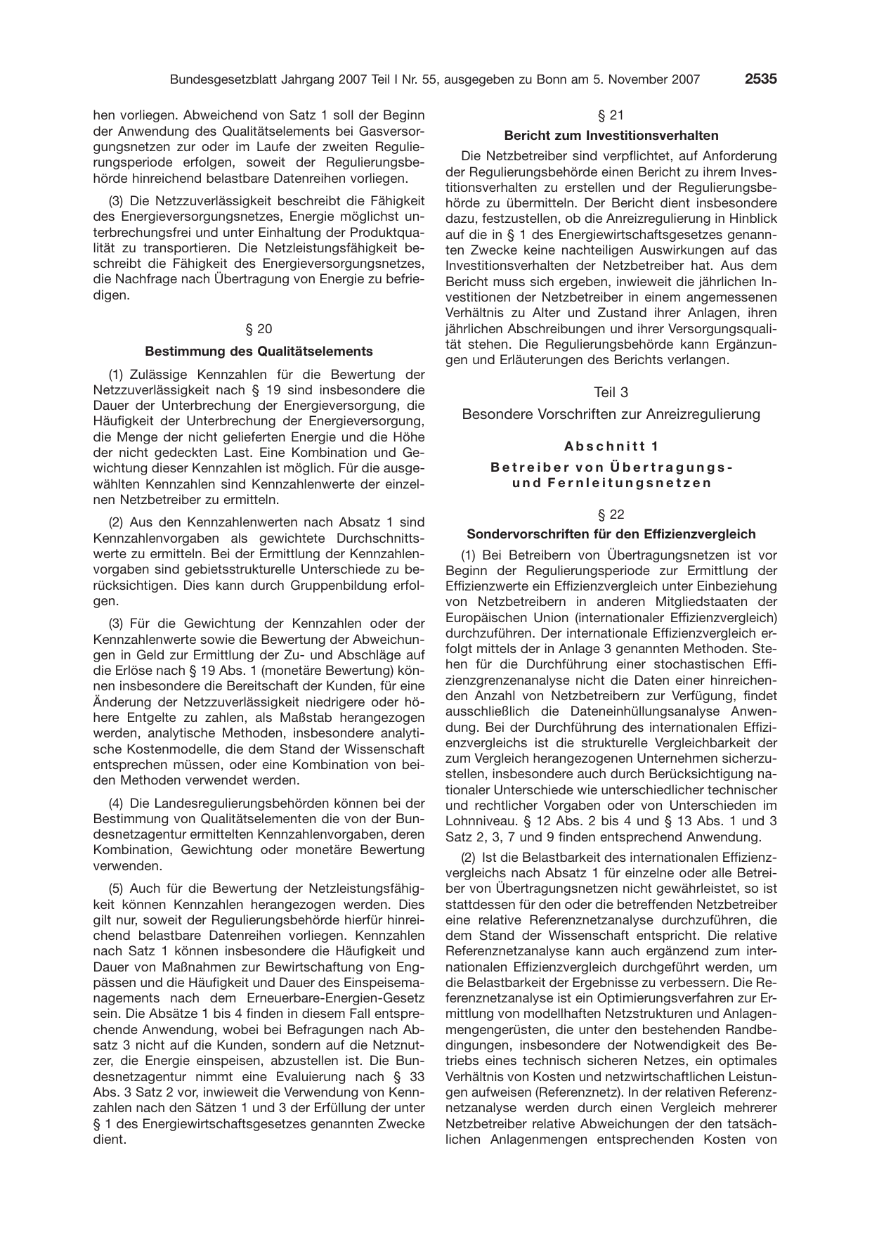 BGBl. 2007, Seite 2535 — Originalseite als Abbildung