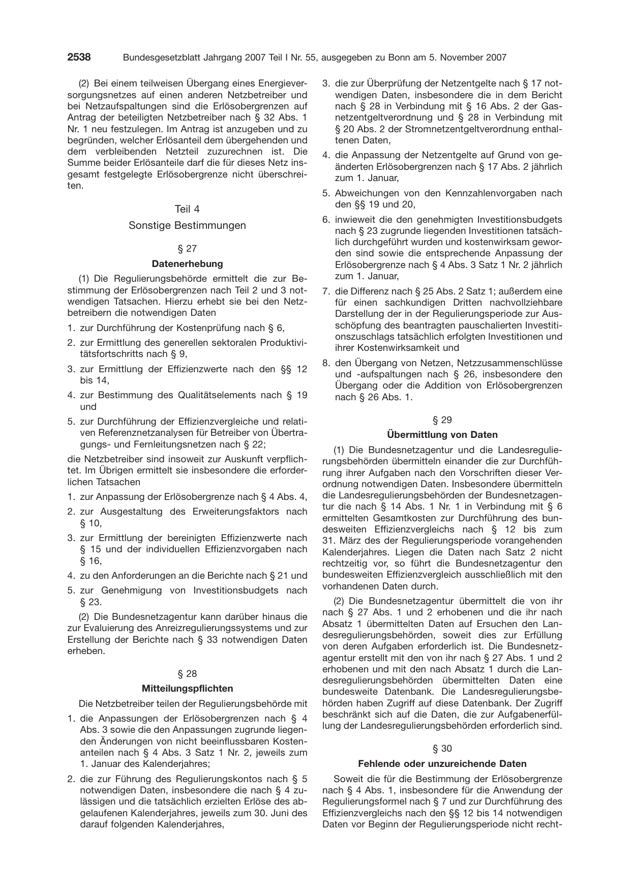 BGBl. 2007, Seite 2538 — Originalseite als Abbildung