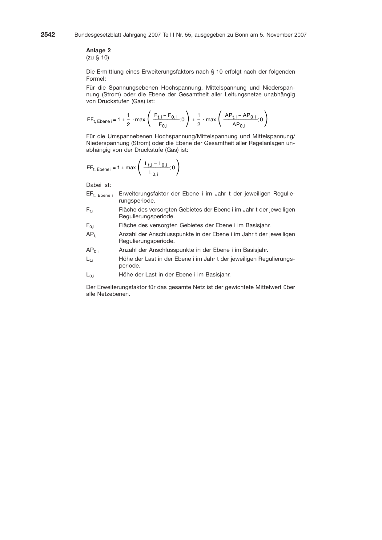 BGBl. 2007, Seite 2542 — Originalseite als Abbildung