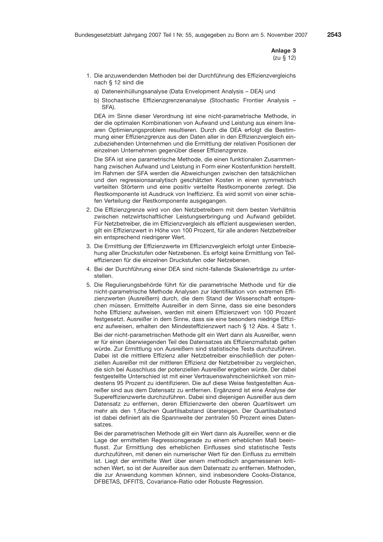 BGBl. 2007, Seite 2543 — Originalseite als Abbildung