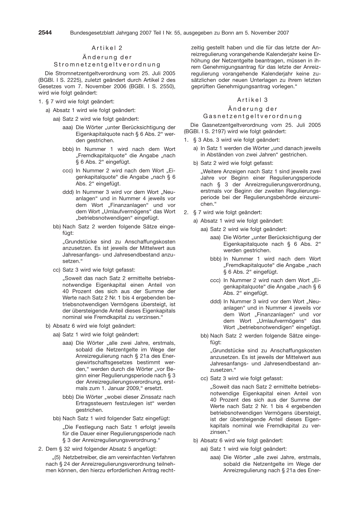 BGBl. 2007, Seite 2544 — Originalseite als Abbildung