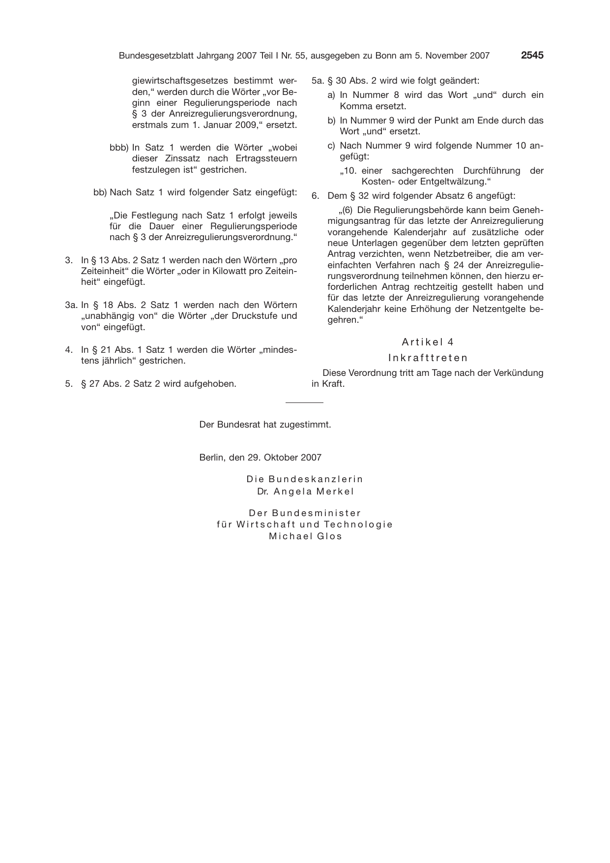 BGBl. 2007, Seite 2545 — Originalseite als Abbildung