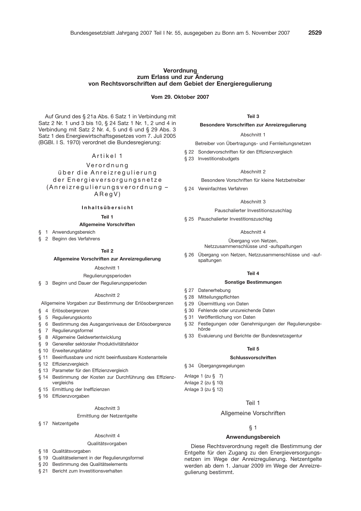 BGBl. 2007, Seite 2529 — Originalseite als Abbildung