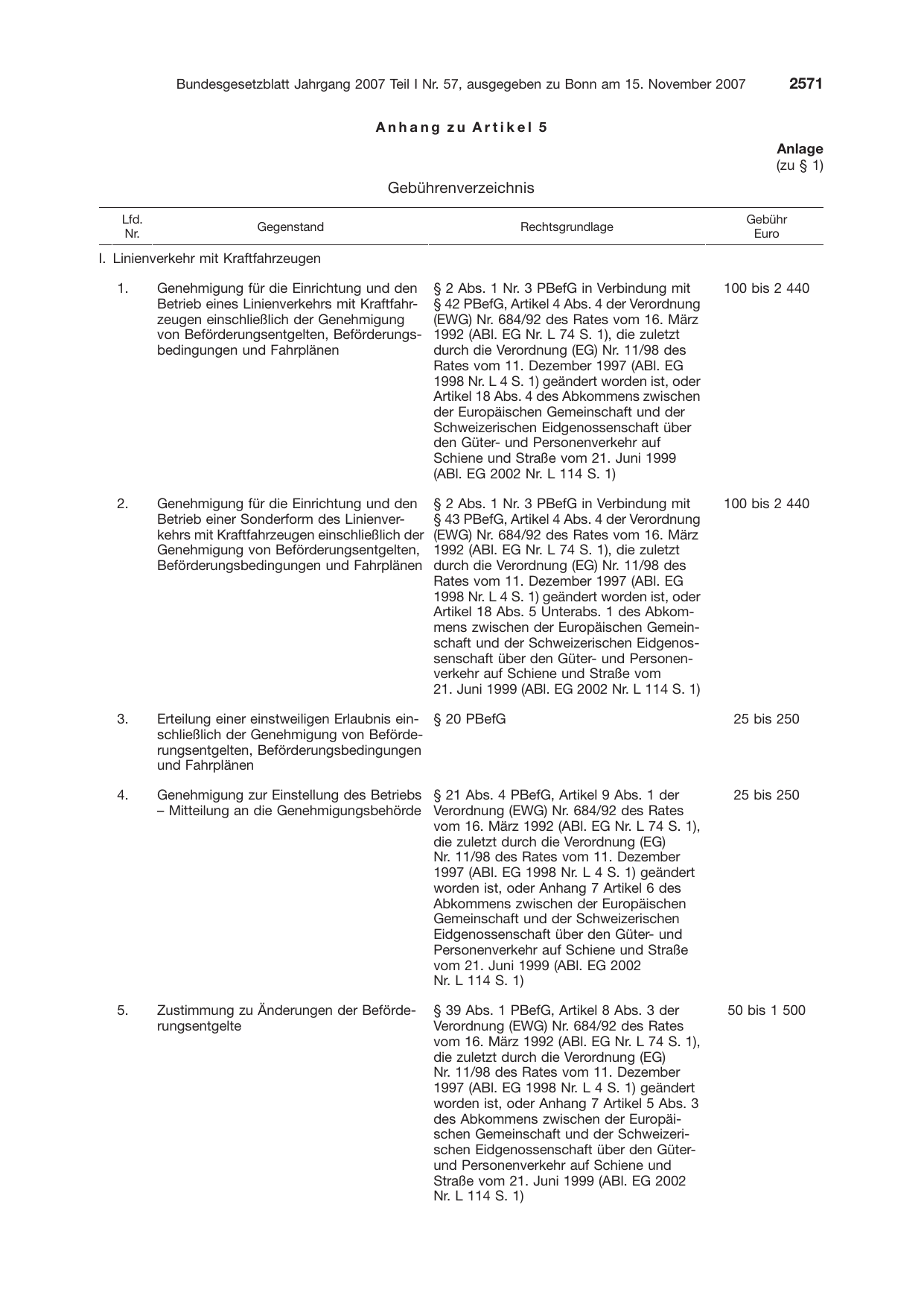 BGBl. 2007, Seite 2571 — Originalseite als Abbildung