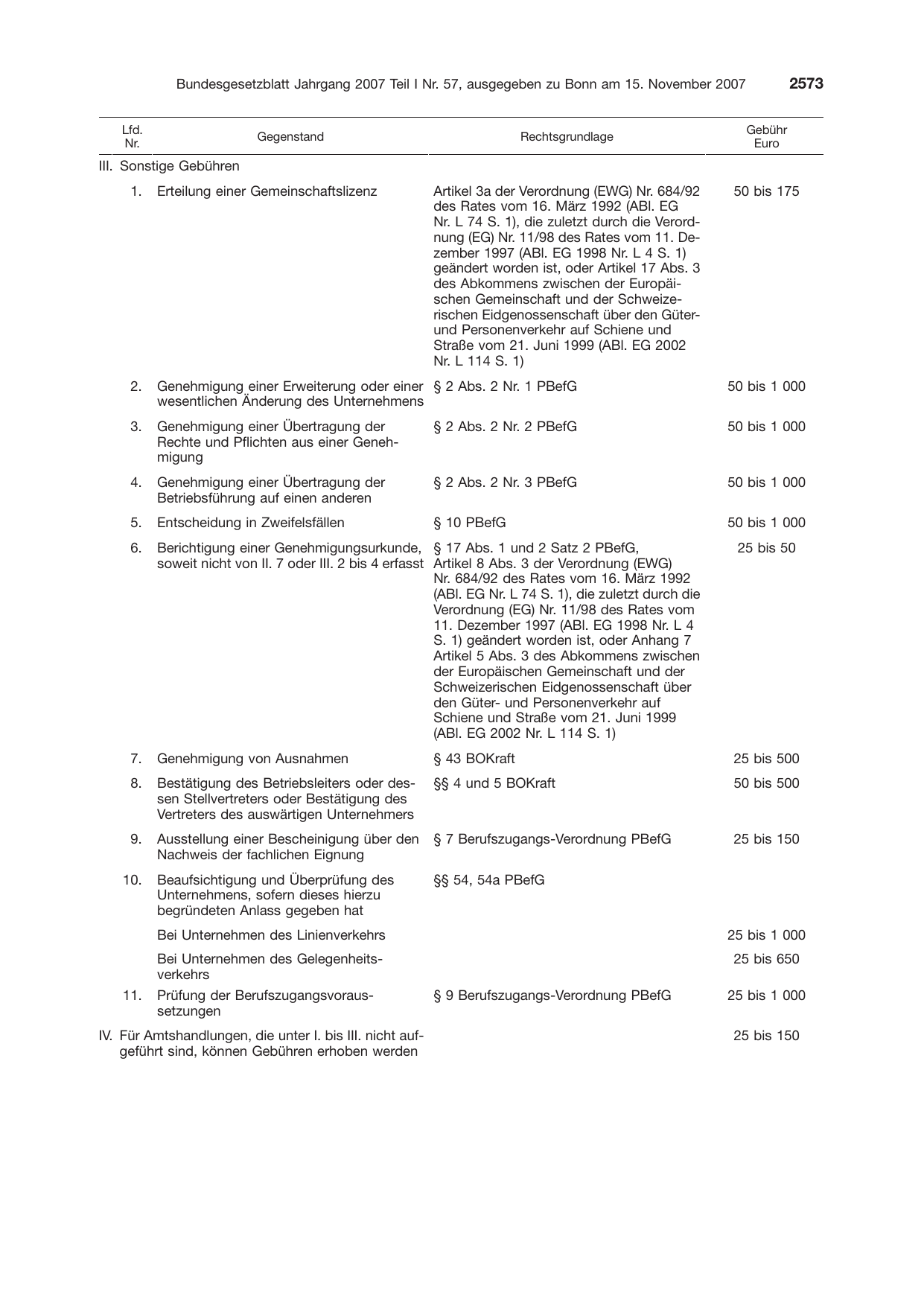 BGBl. 2007, Seite 2573 — Originalseite als Abbildung