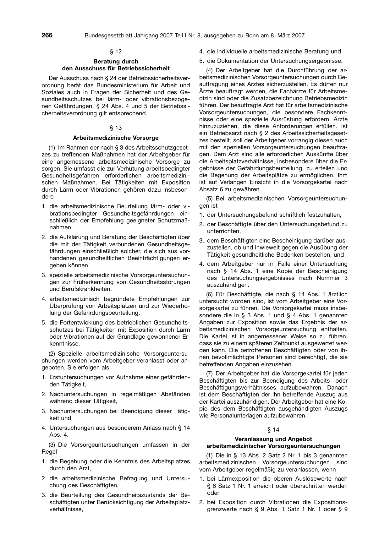 BGBl. 2007, Seite 266 — Originalseite als Abbildung