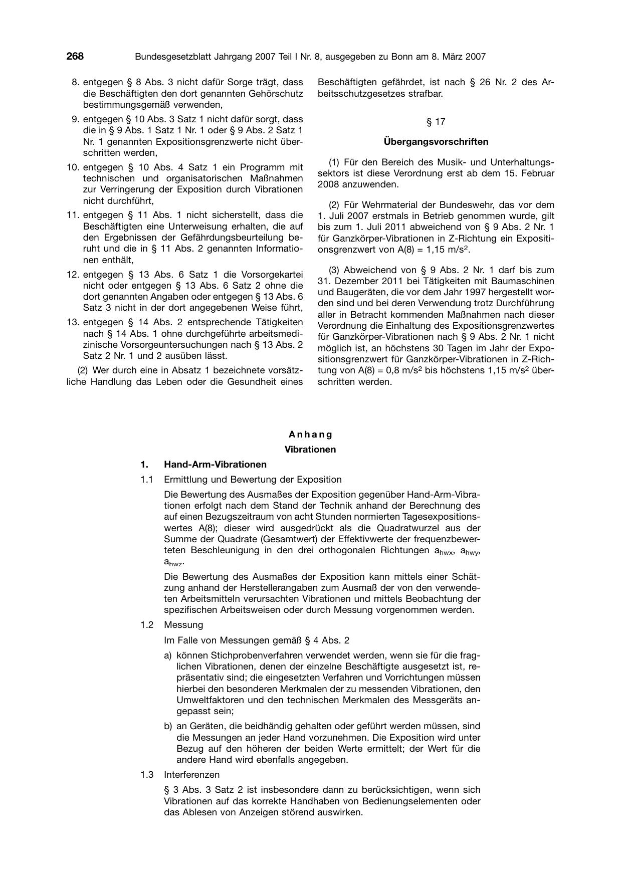 BGBl. 2007, Seite 268 — Originalseite als Abbildung