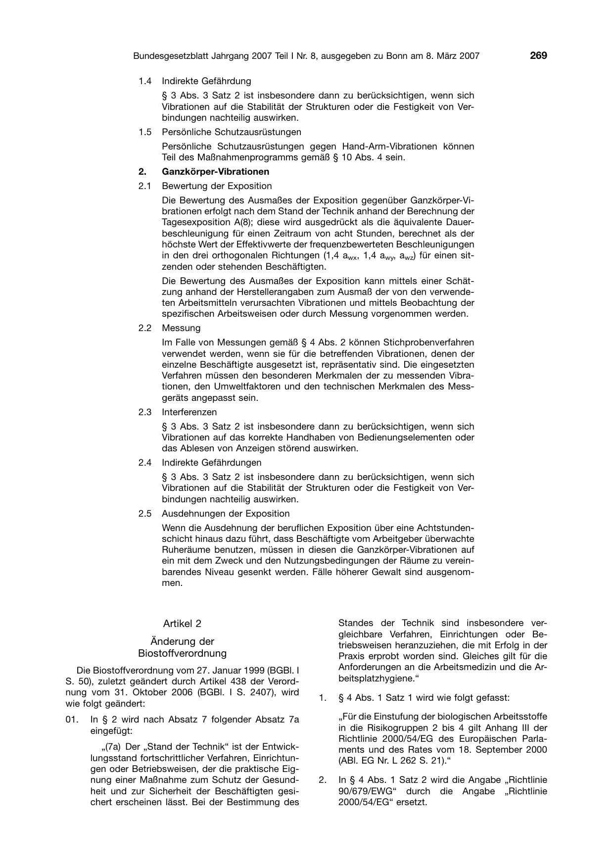 BGBl. 2007, Seite 269 — Originalseite als Abbildung