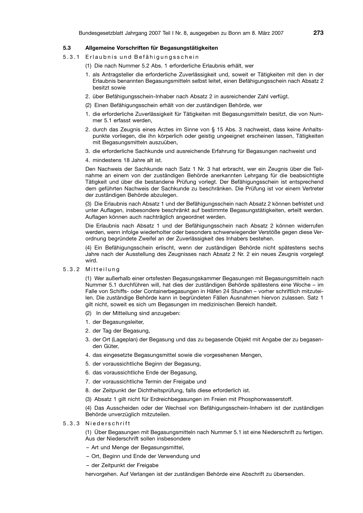 BGBl. 2007, Seite 273 — Originalseite als Abbildung