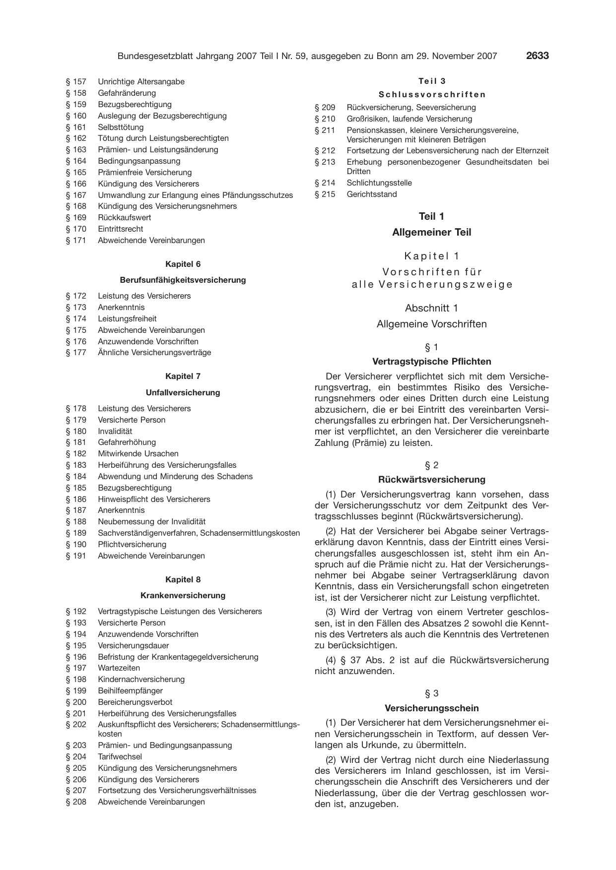 BGBl. 2007, Seite 2633 — Originalseite als Abbildung