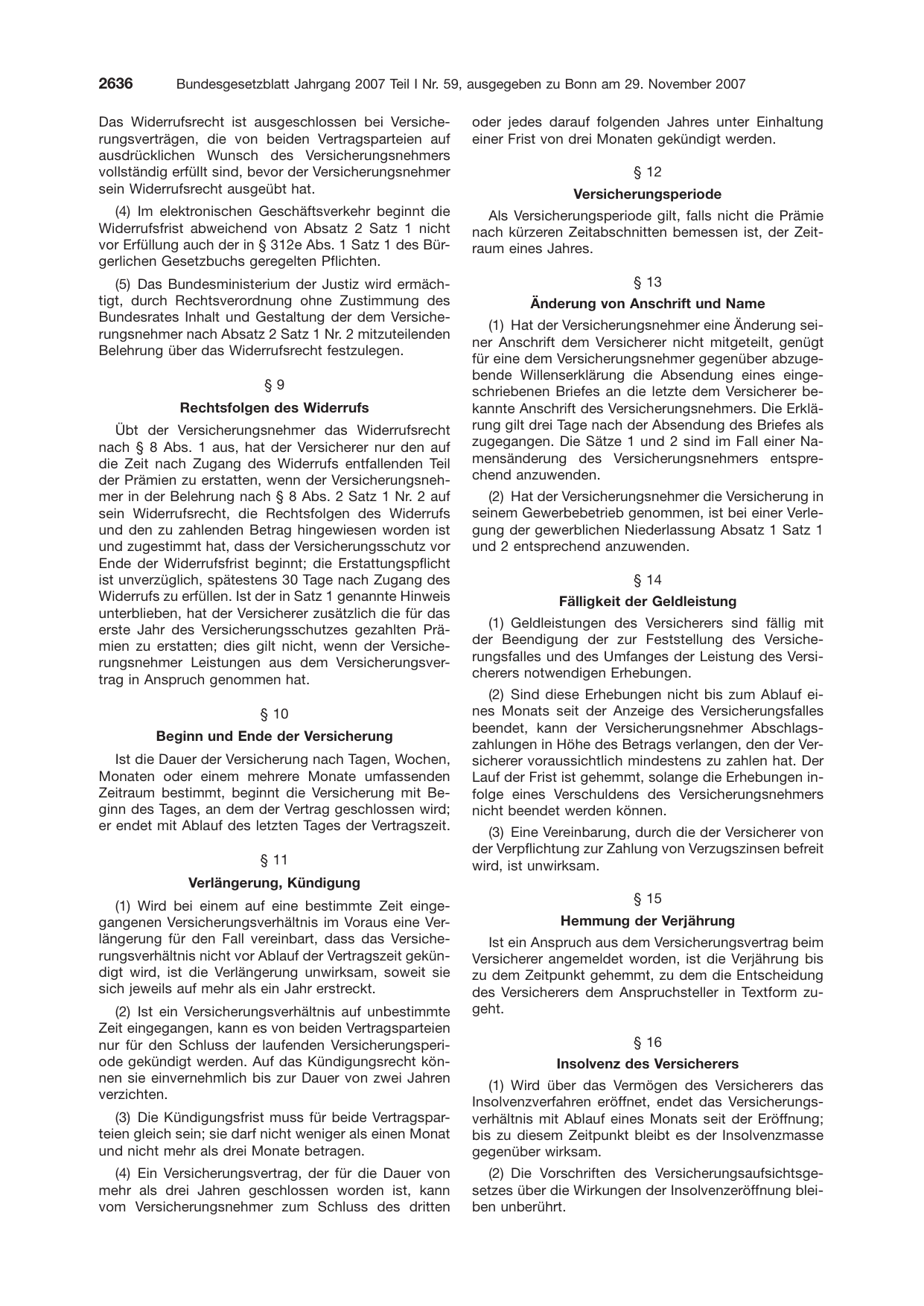 BGBl. 2007, Seite 2636 — Originalseite als Abbildung