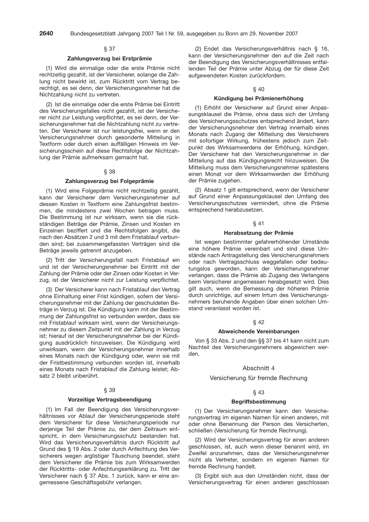 BGBl. 2007, Seite 2640 — Originalseite als Abbildung