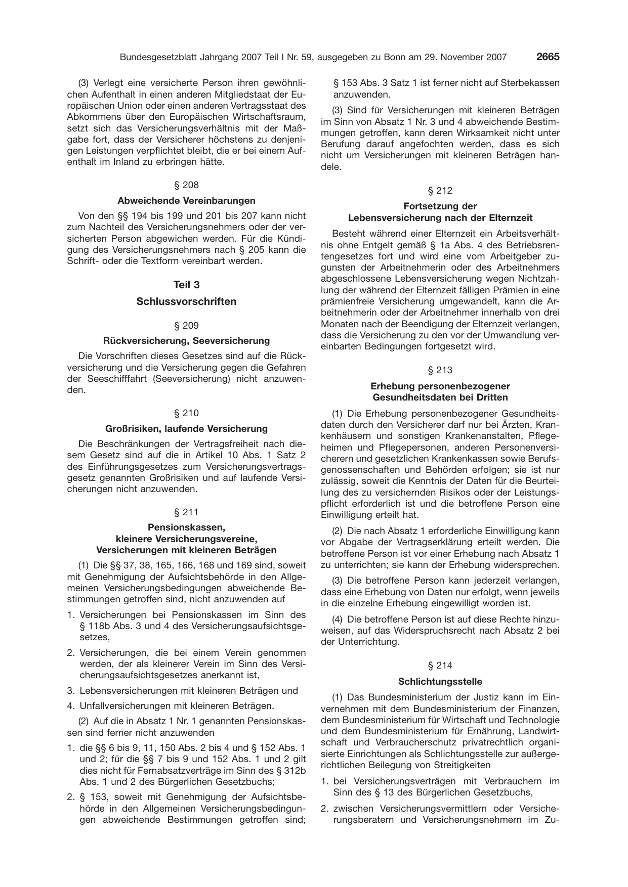 BGBl. 2007, Seite 2665 — Originalseite als Abbildung