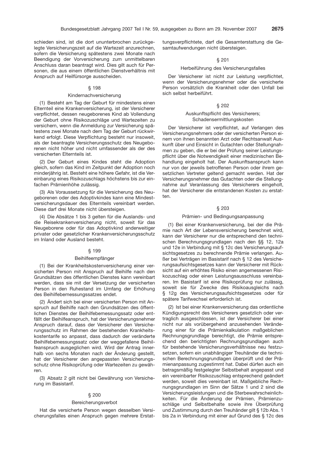 BGBl. 2007, Seite 2675 — Originalseite als Abbildung