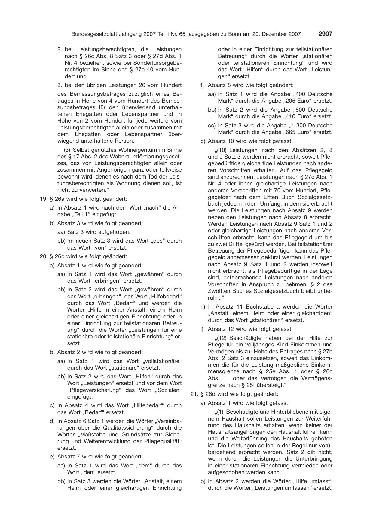BGBl. 2007, Seite 2907 — Originalseite als Abbildung