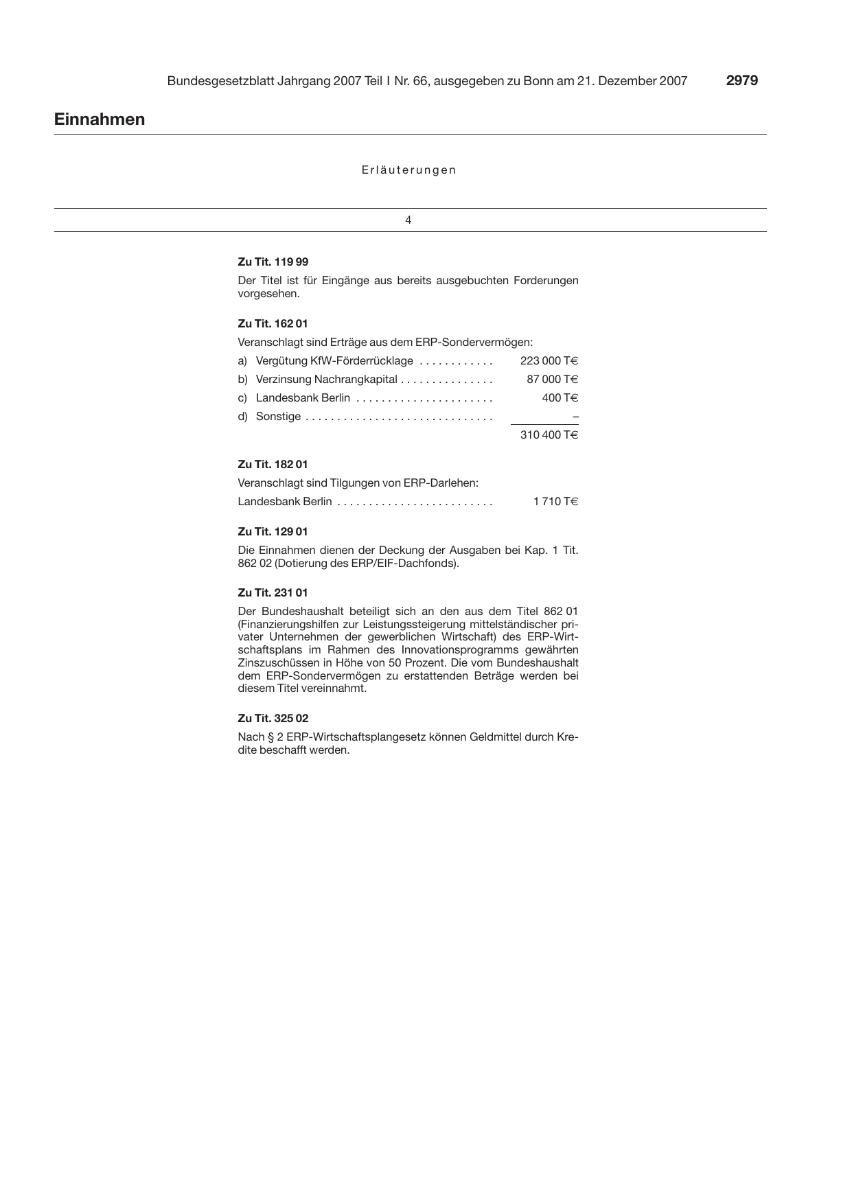 BGBl. 2007 — Originalseite als Abbildung