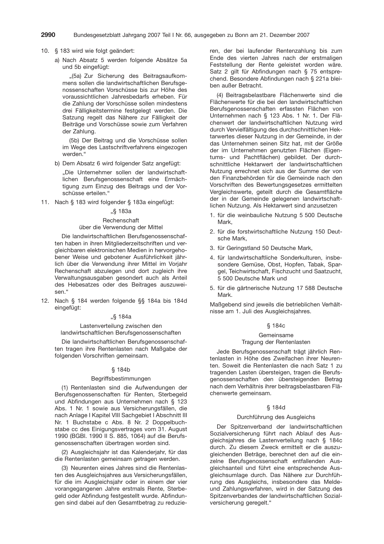 BGBl. 2007 — Originalseite als Abbildung