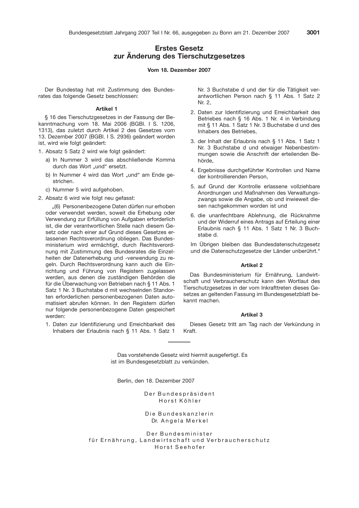 BGBl. 2007 — Originalseite als Abbildung