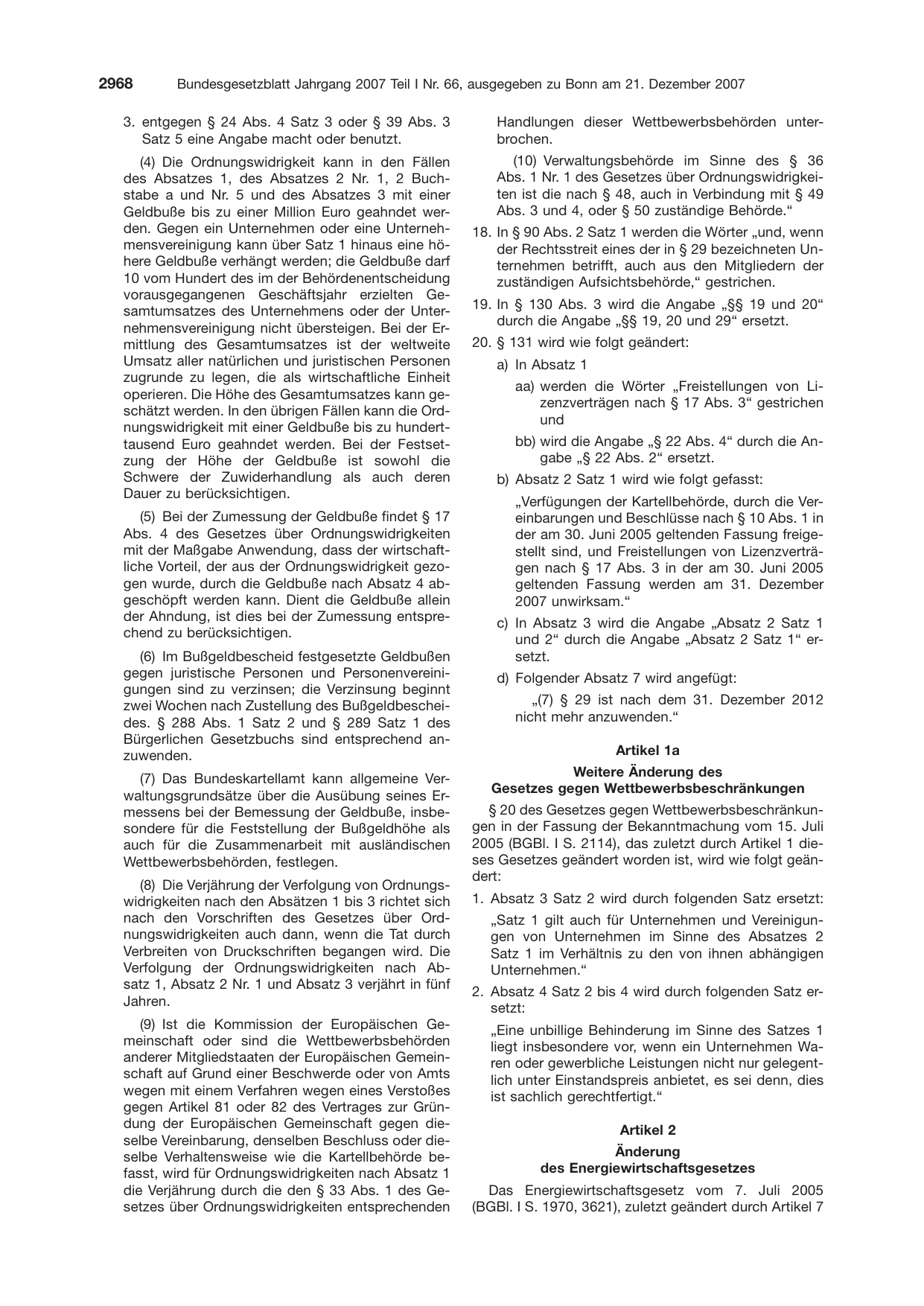 BGBl. 2007 — Originalseite als Abbildung