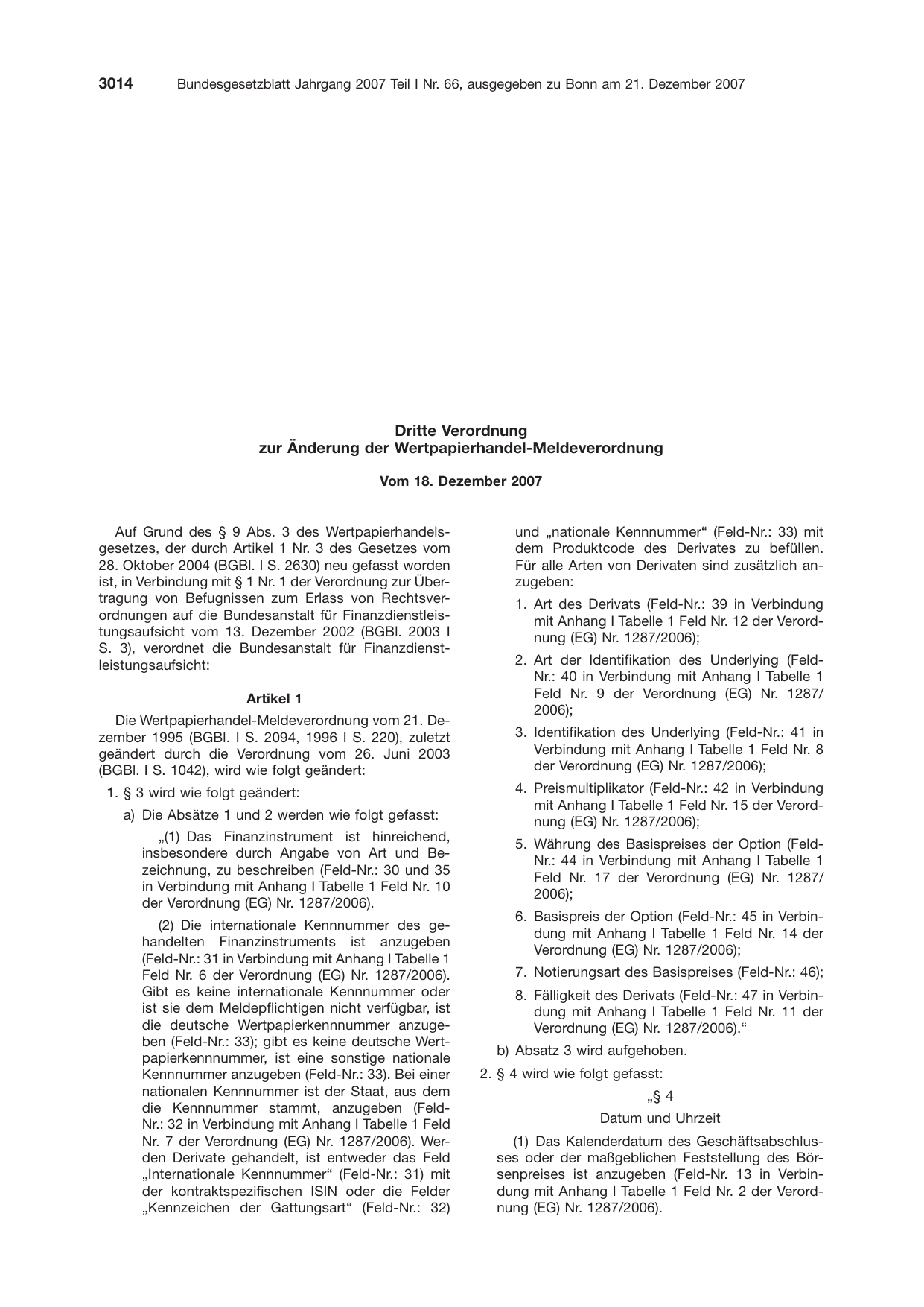 BGBl. 2007 — Originalseite als Abbildung