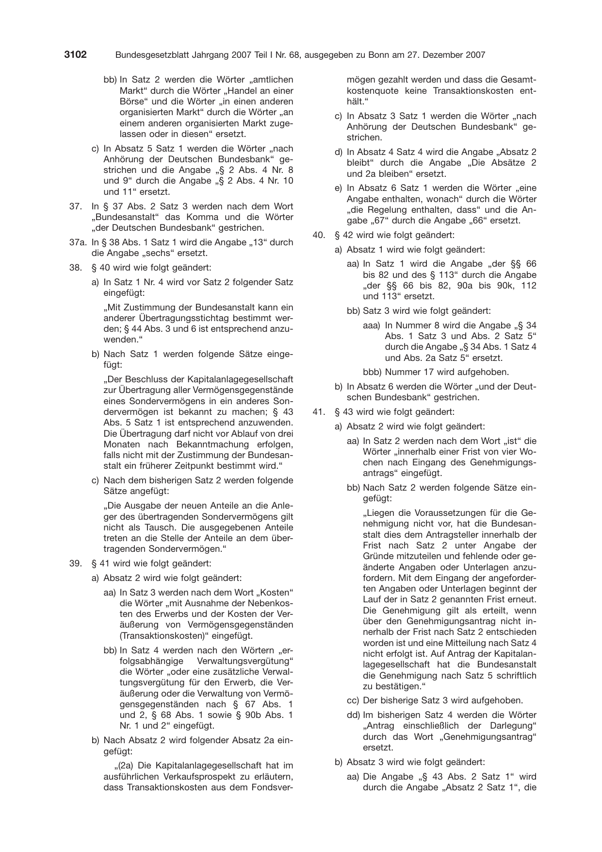 BGBl. 2007, Seite 3102 — Originalseite als Abbildung