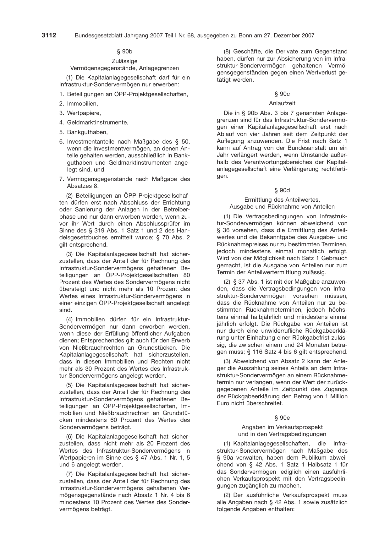 BGBl. 2007, Seite 3112 — Originalseite als Abbildung