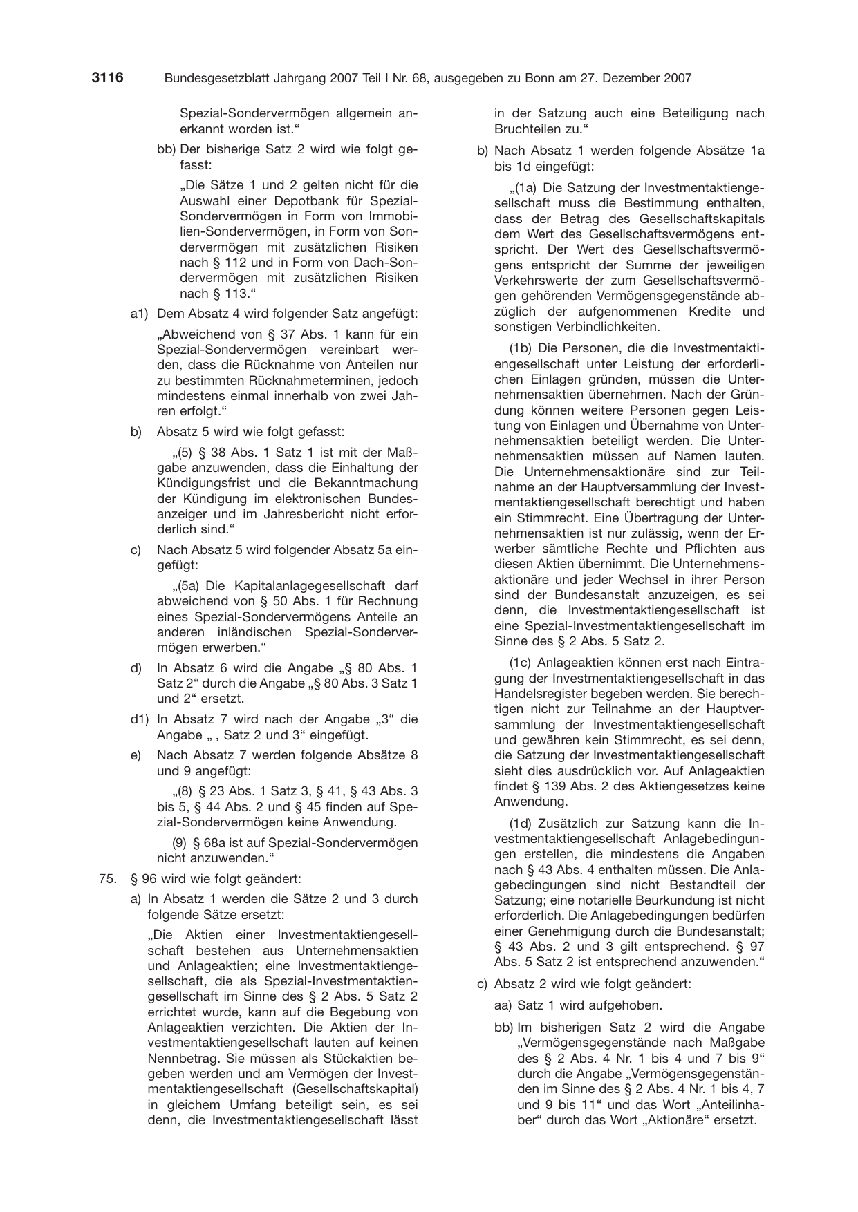 BGBl. 2007, Seite 3116 — Originalseite als Abbildung