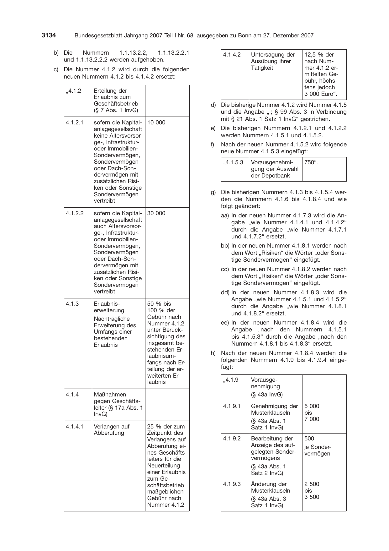 BGBl. 2007, Seite 3134 — Originalseite als Abbildung