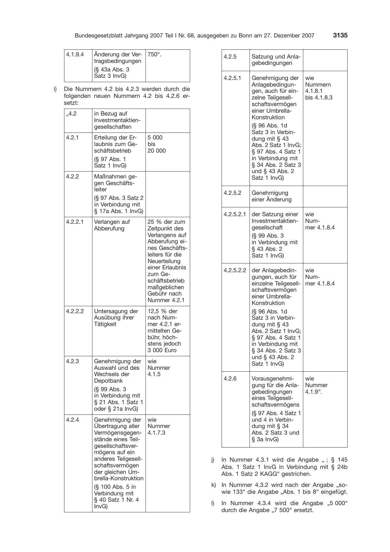 BGBl. 2007, Seite 3135 — Originalseite als Abbildung