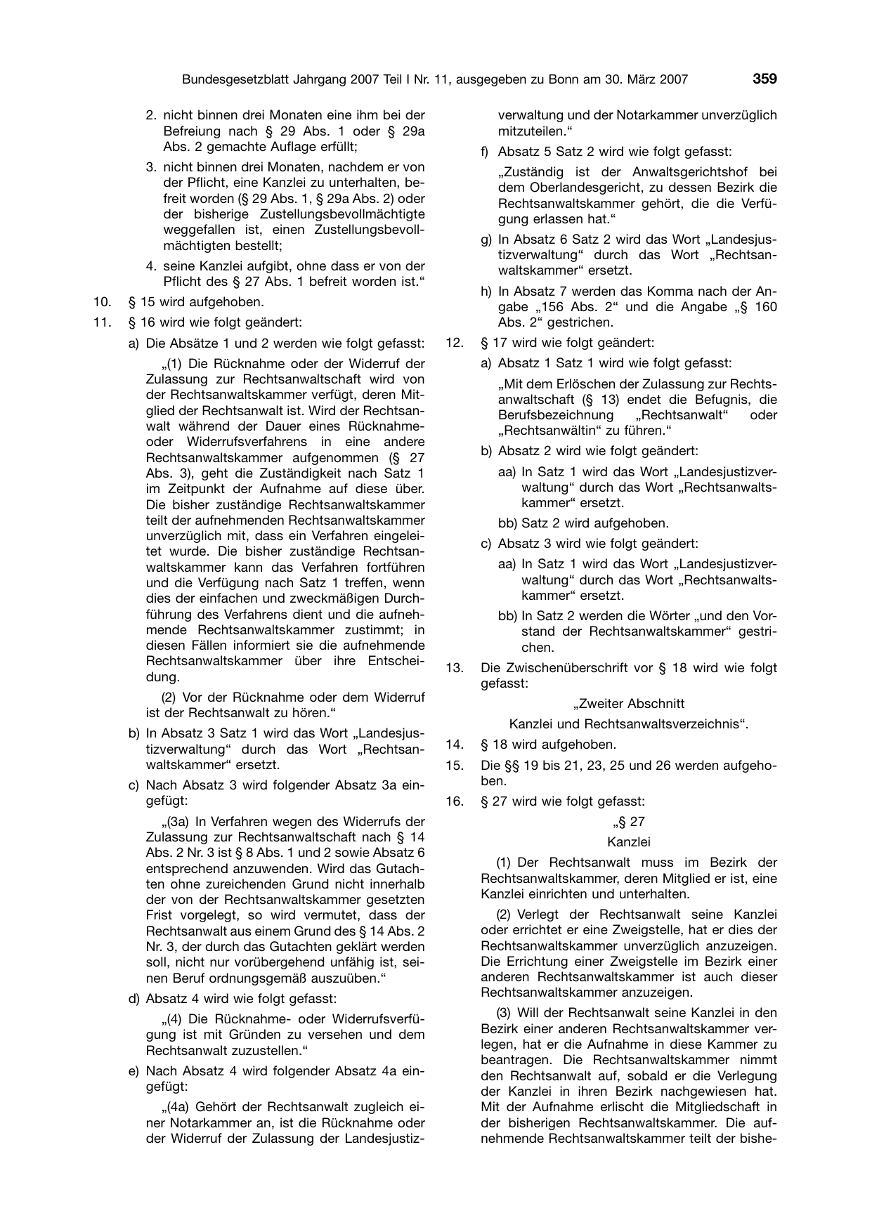 BGBl. 2007, Seite 359 — Originalseite als Abbildung