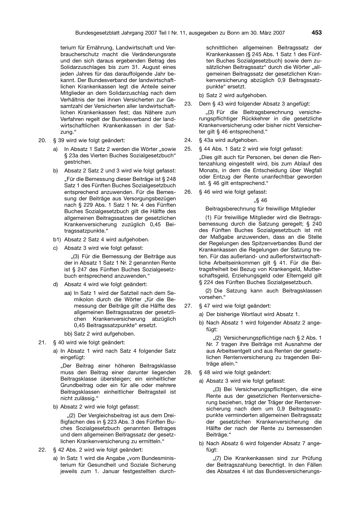 BGBl. 2007, Seite 453 — Originalseite als Abbildung