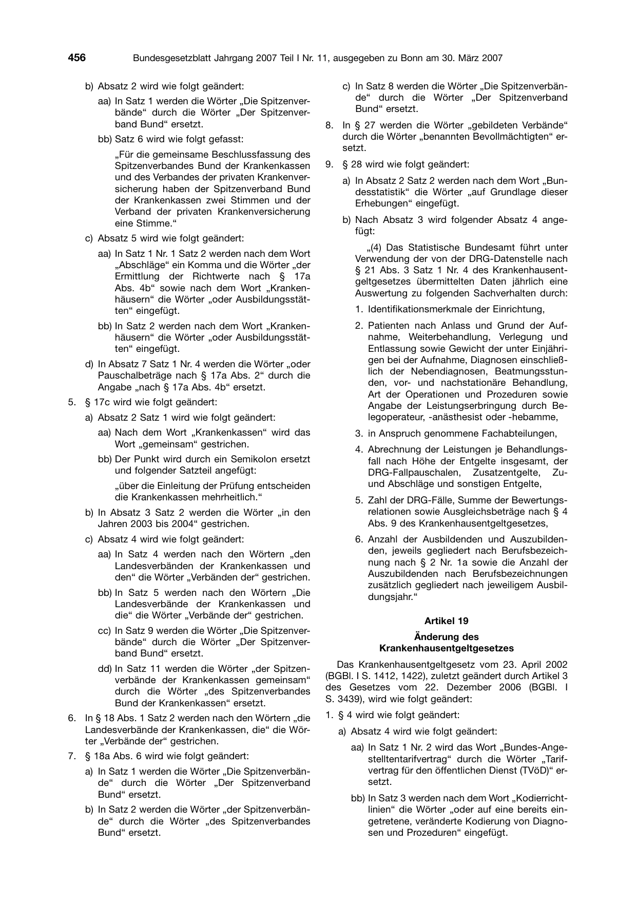 BGBl. 2007, Seite 456 — Originalseite als Abbildung