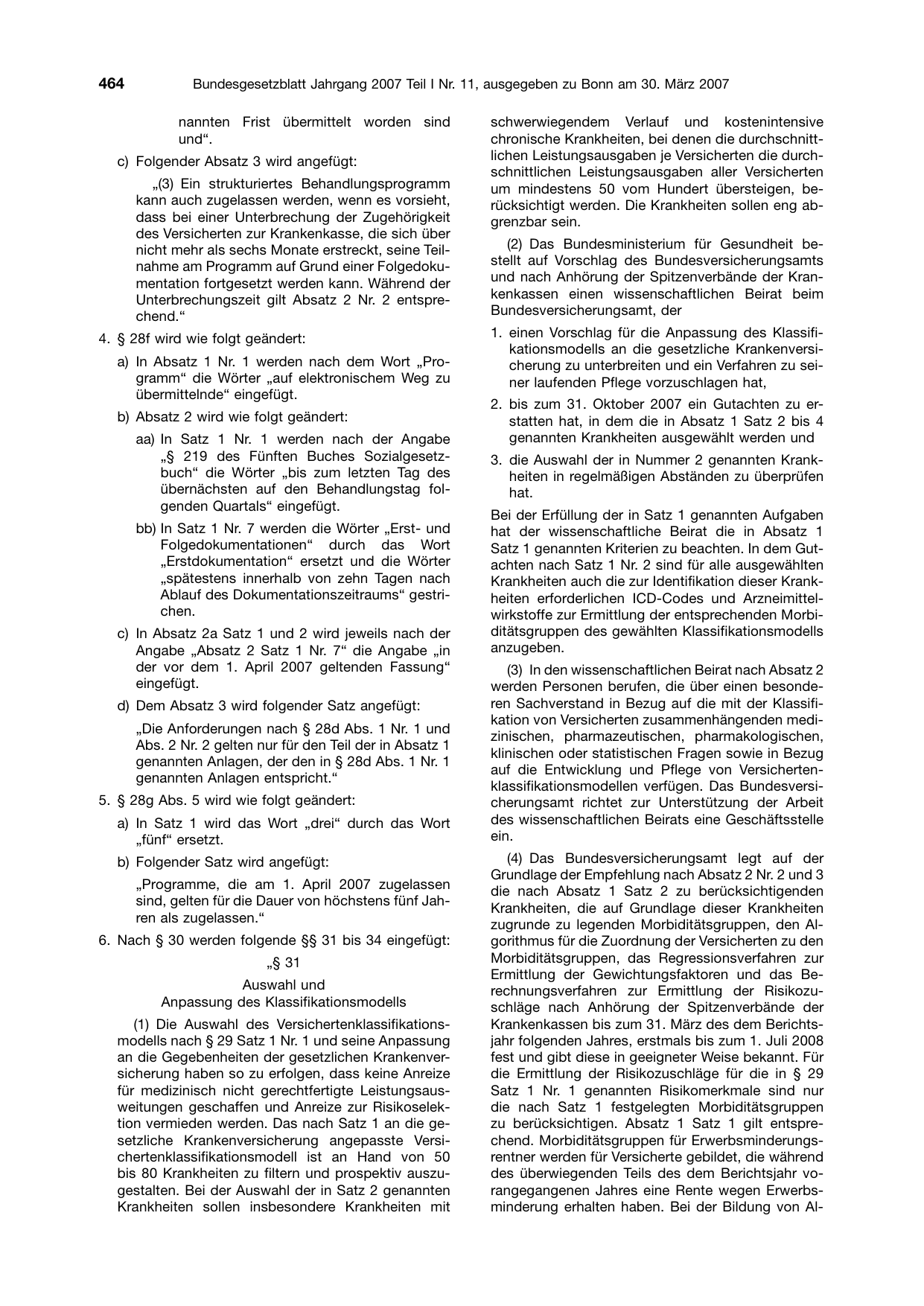 BGBl. 2007, Seite 464 — Originalseite als Abbildung