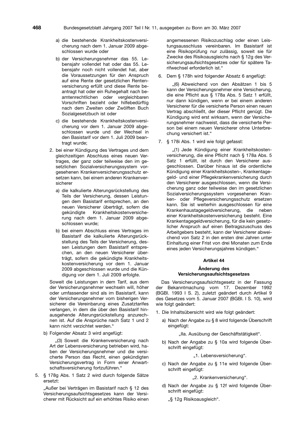 BGBl. 2007, Seite 468 — Originalseite als Abbildung