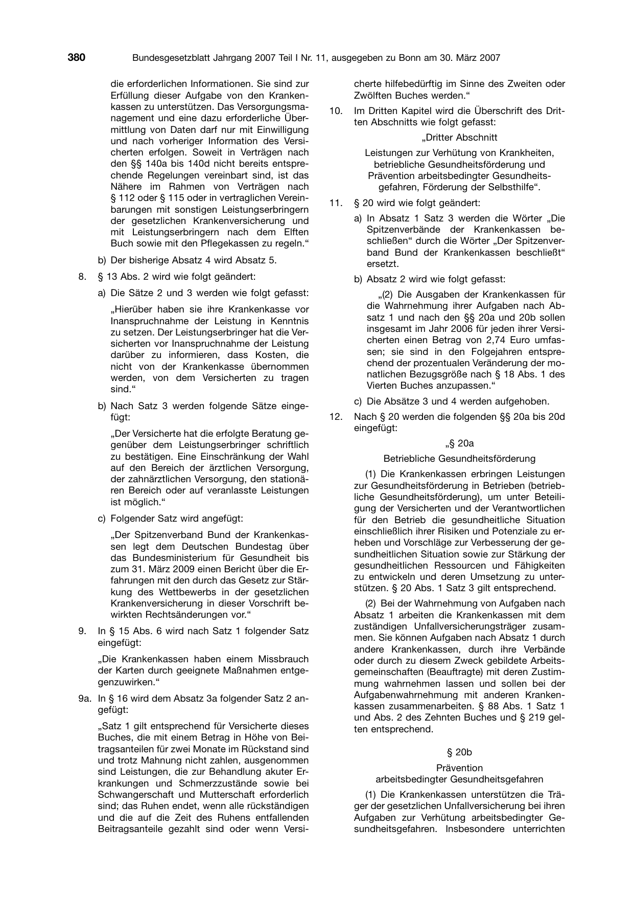 BGBl. 2007, Seite 380 — Originalseite als Abbildung