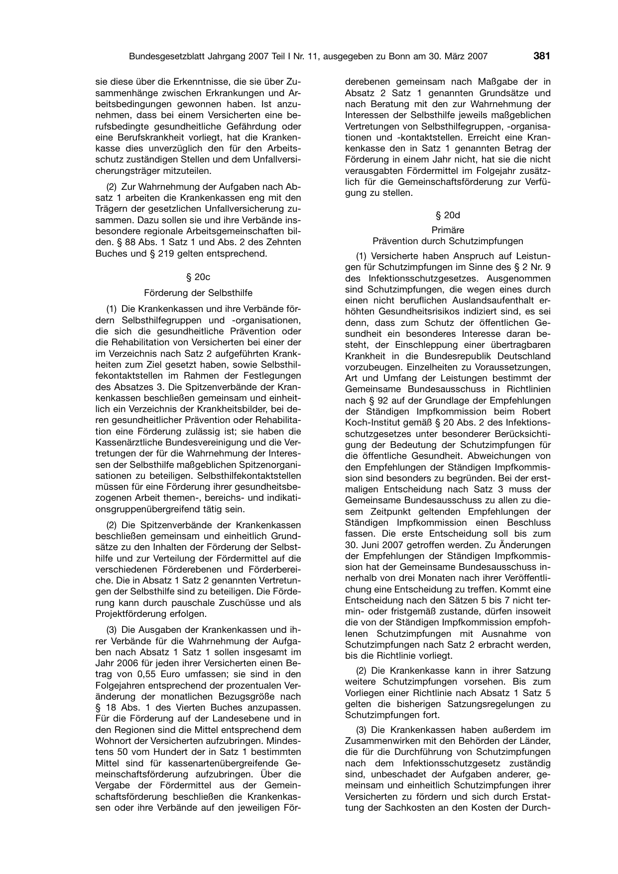 BGBl. 2007, Seite 381 — Originalseite als Abbildung