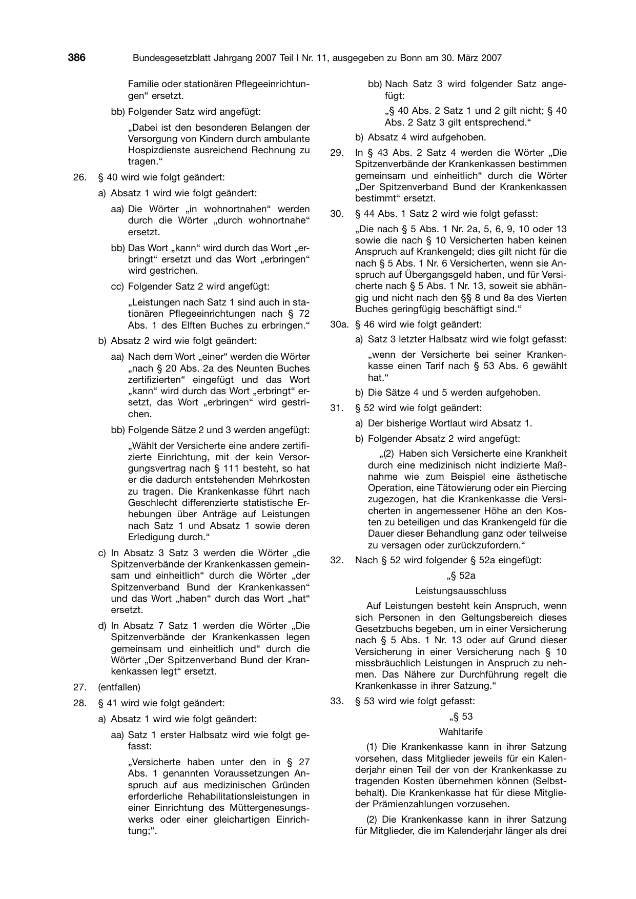 BGBl. 2007, Seite 386 — Originalseite als Abbildung