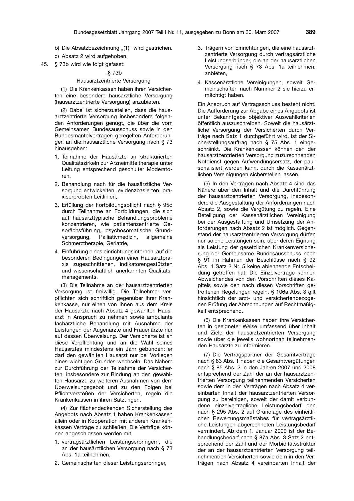 BGBl. 2007, Seite 389 — Originalseite als Abbildung