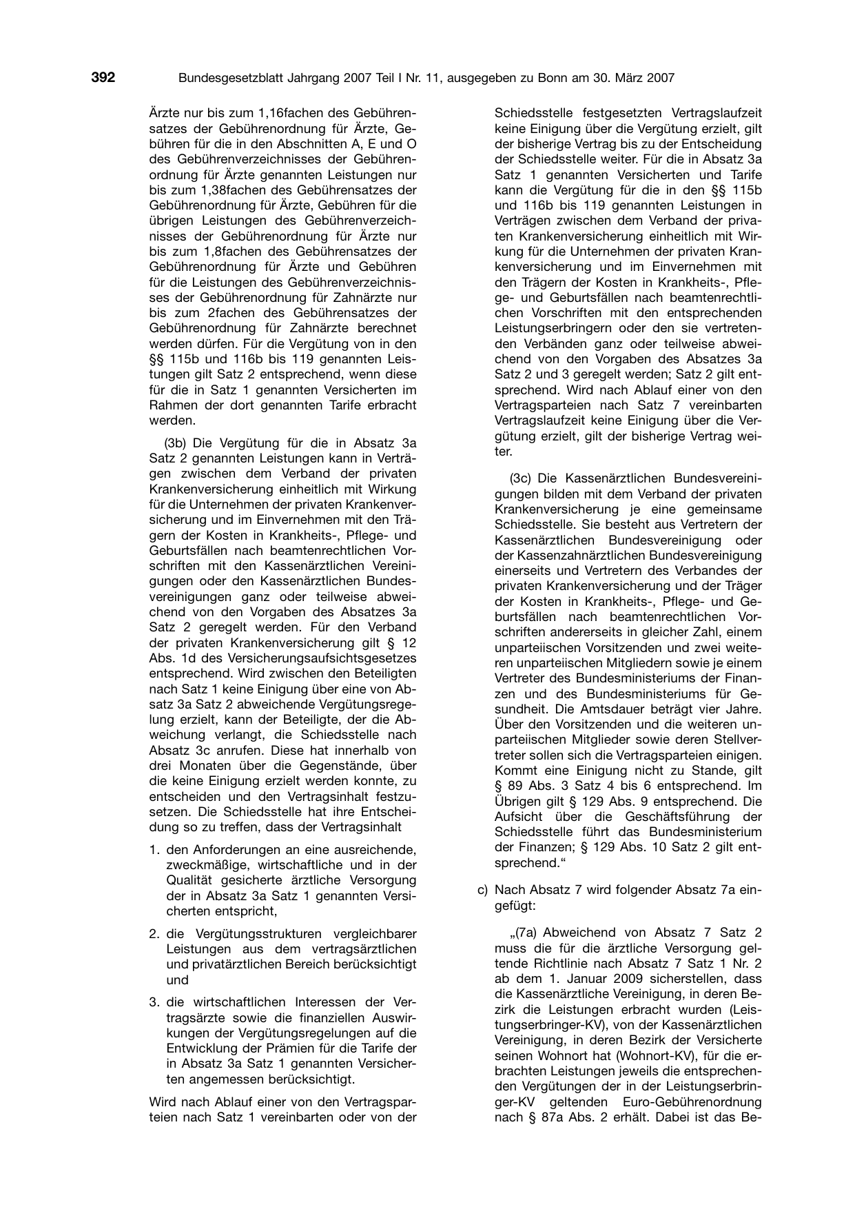 BGBl. 2007, Seite 392 — Originalseite als Abbildung