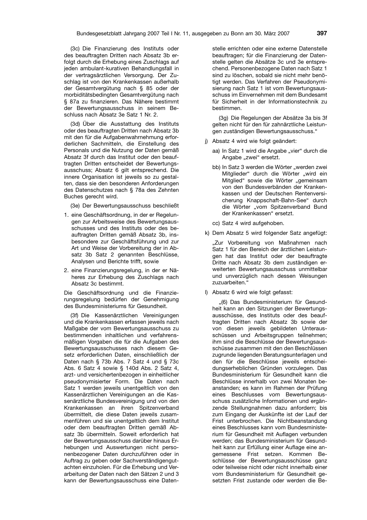 BGBl. 2007, Seite 397 — Originalseite als Abbildung