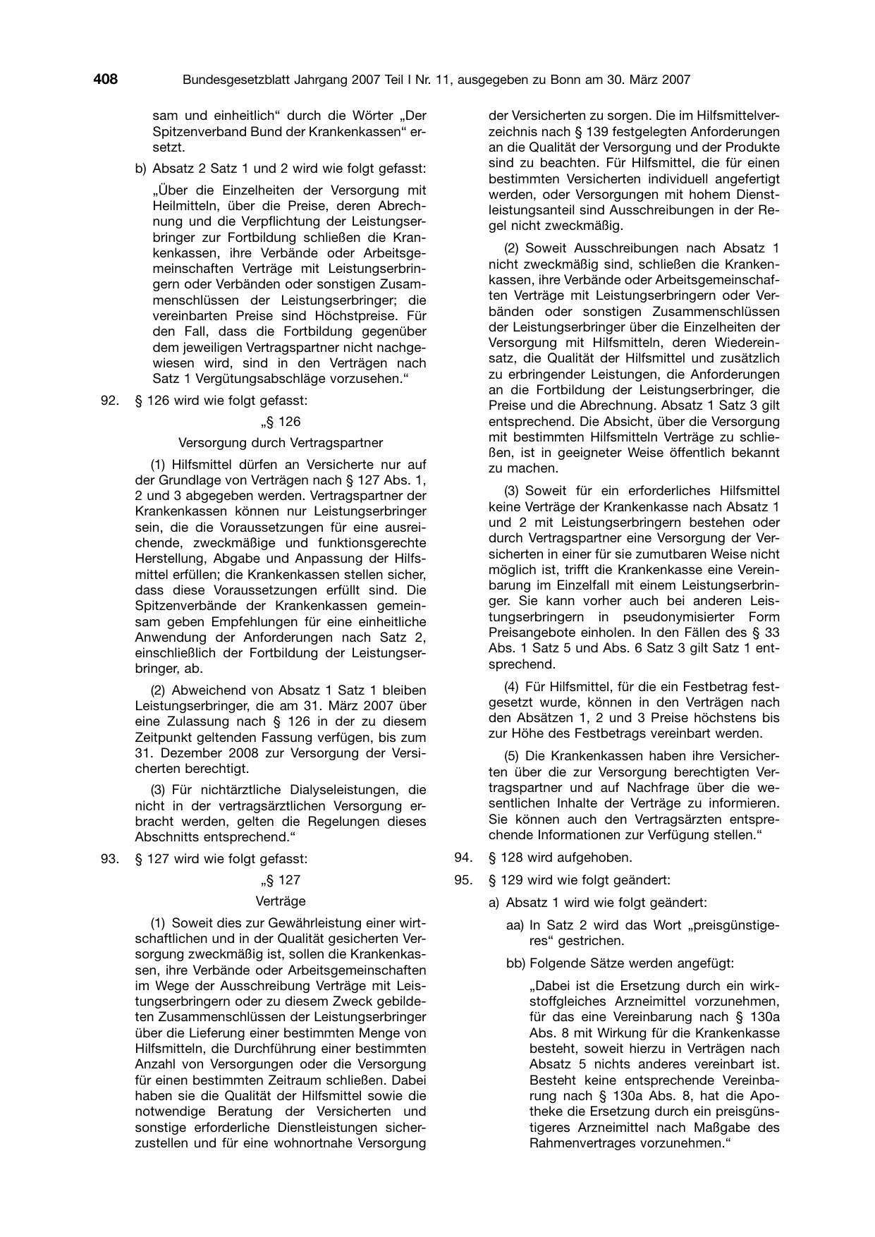 BGBl. 2007, Seite 408 — Originalseite als Abbildung