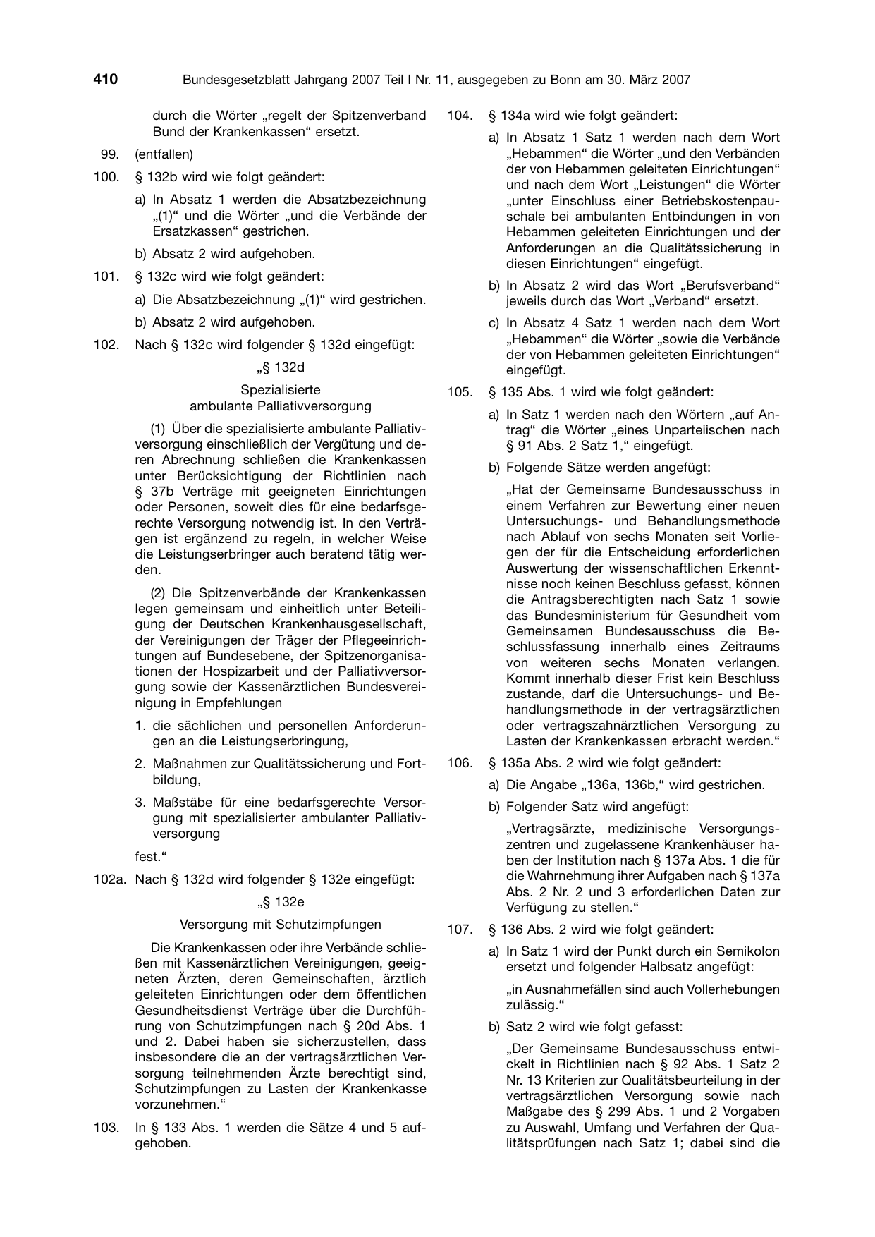BGBl. 2007, Seite 410 — Originalseite als Abbildung