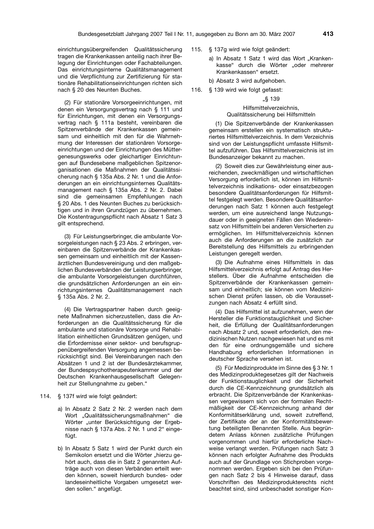 BGBl. 2007, Seite 413 — Originalseite als Abbildung
