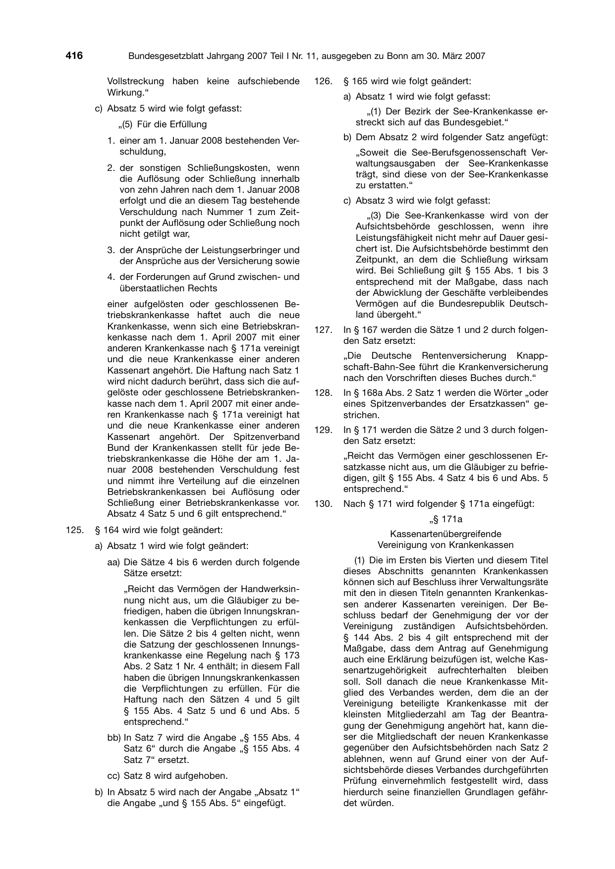 BGBl. 2007, Seite 416 — Originalseite als Abbildung