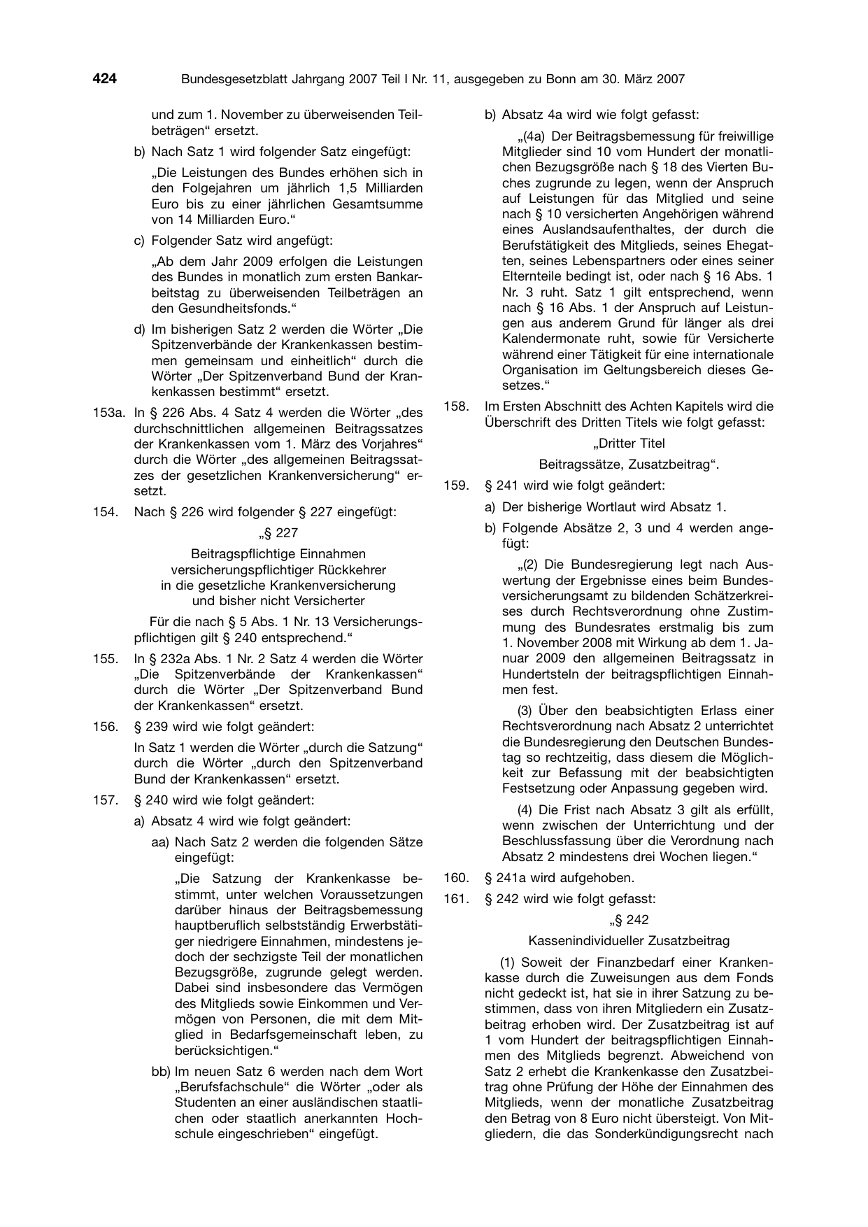 BGBl. 2007, Seite 424 — Originalseite als Abbildung