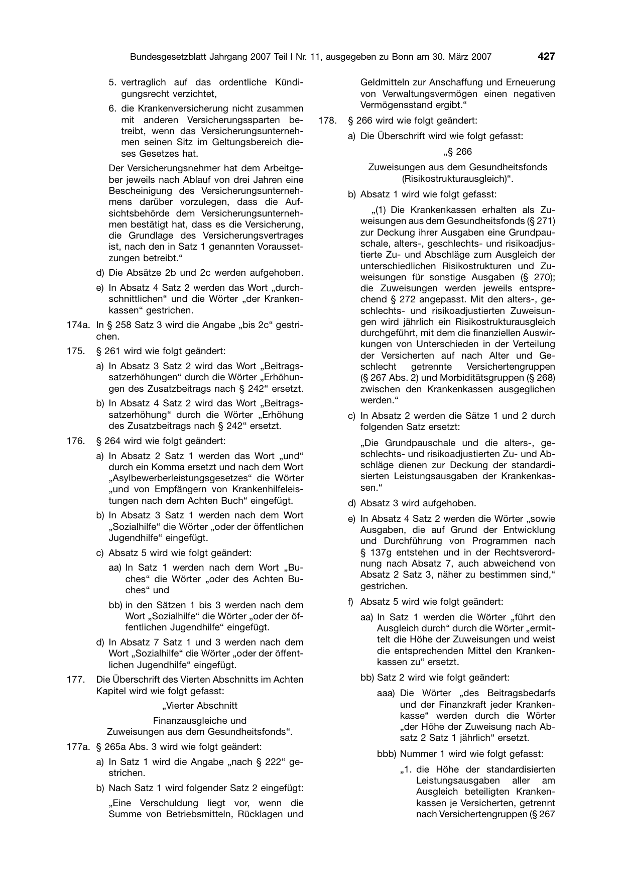 BGBl. 2007, Seite 427 — Originalseite als Abbildung