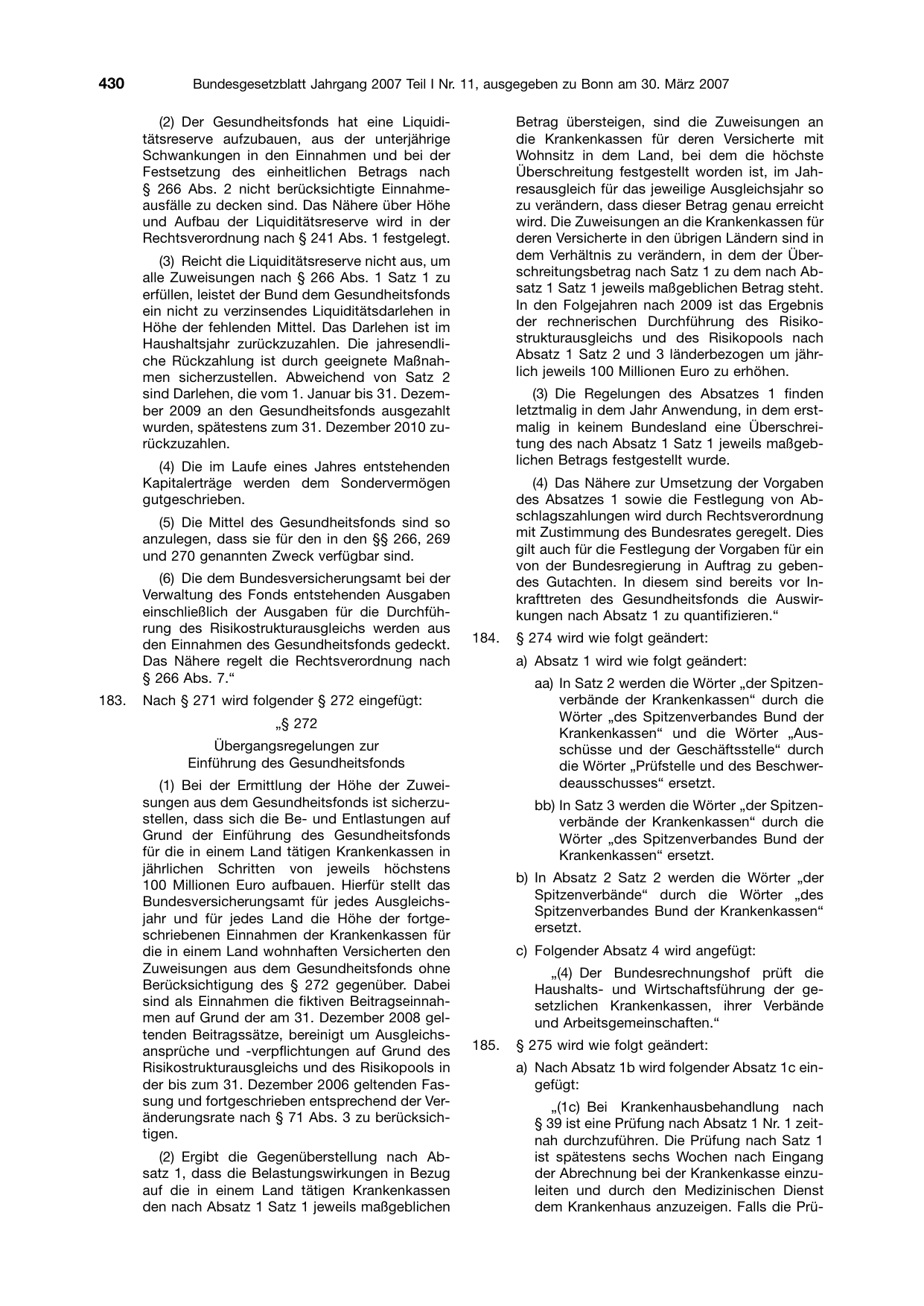 BGBl. 2007, Seite 430 — Originalseite als Abbildung