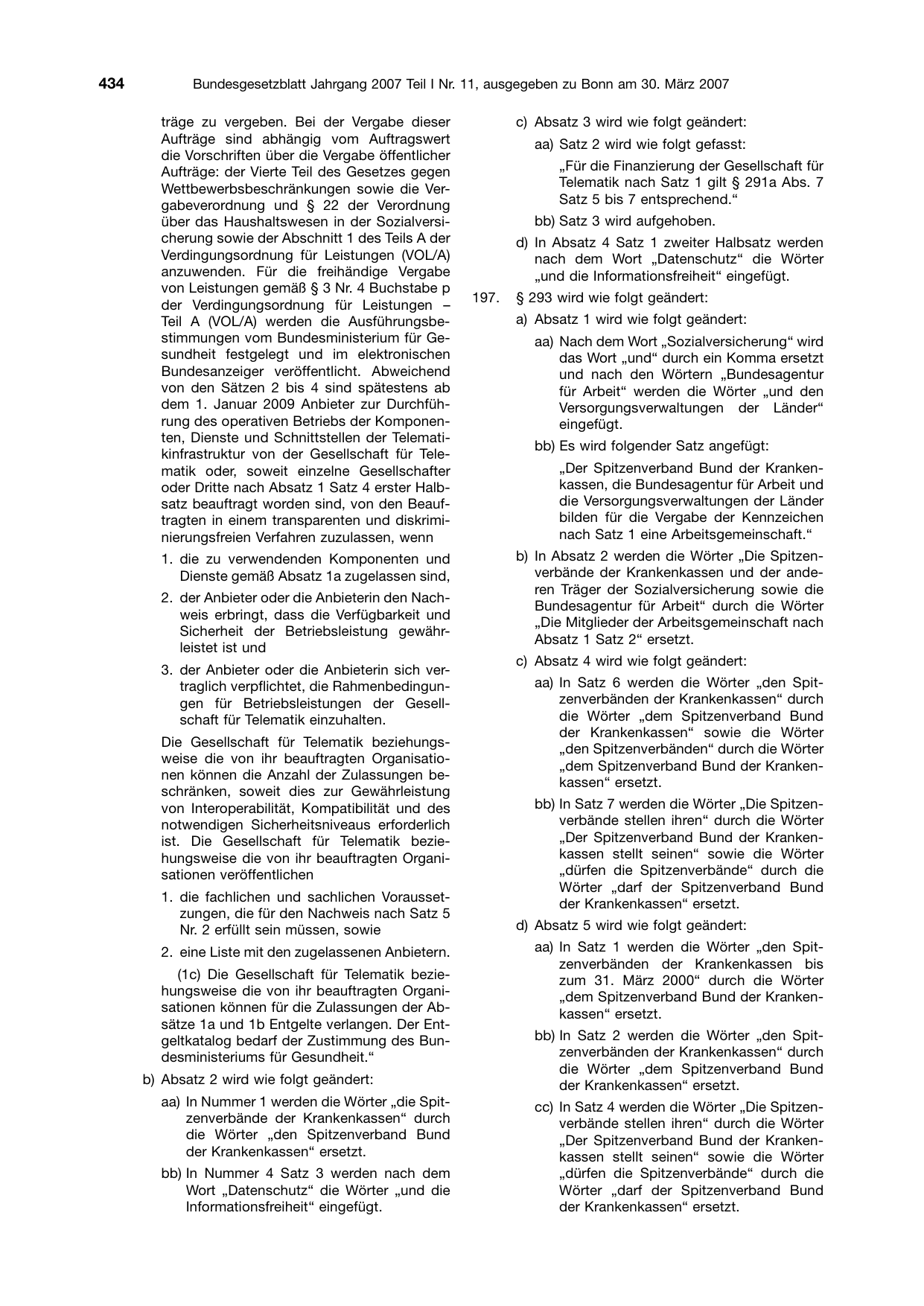 BGBl. 2007, Seite 434 — Originalseite als Abbildung