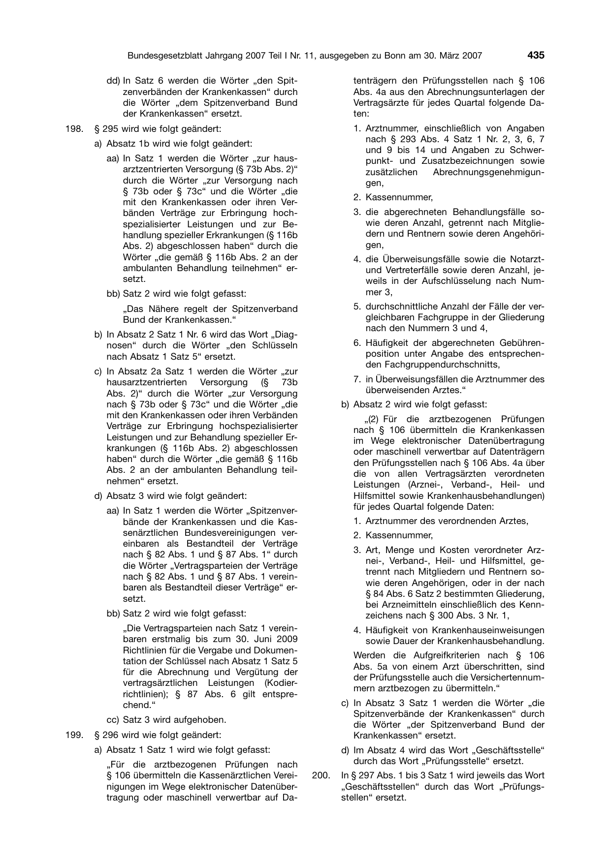 BGBl. 2007, Seite 435 — Originalseite als Abbildung